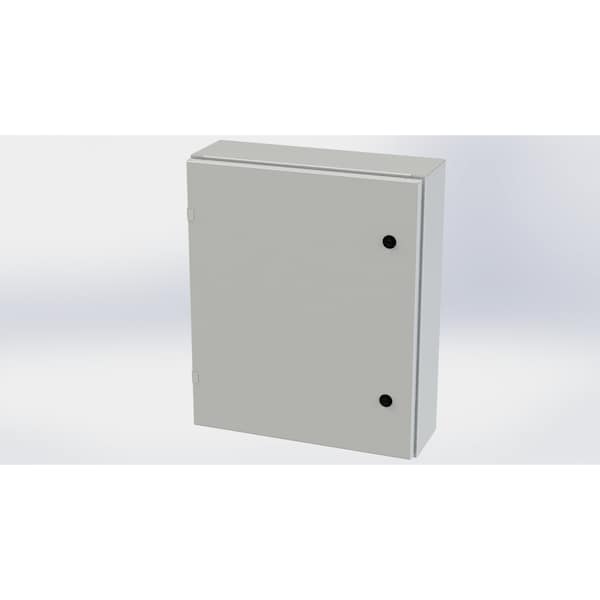 1/4 Turn Latch Electrical Enclosures, 24 in H, 6 in D, 20 in W, NEMA 3R, 4, 12, 13, Carbon Steel